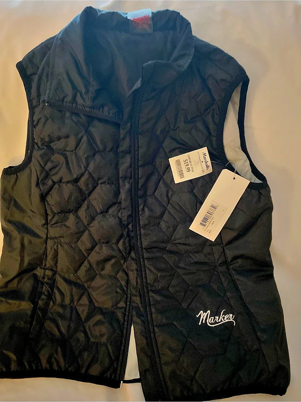 Marker Quilted Vest in Black Size Medium NWT